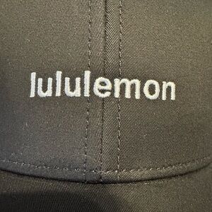 Lululemon Black Hat with Silver Accent